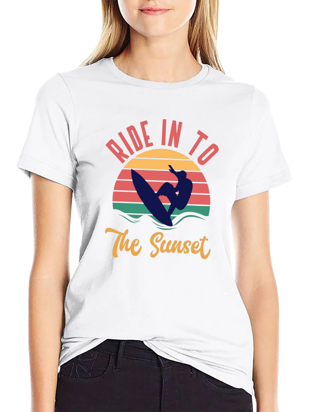 Sunset Ride T-Shirt - Surfer Graphic Tee