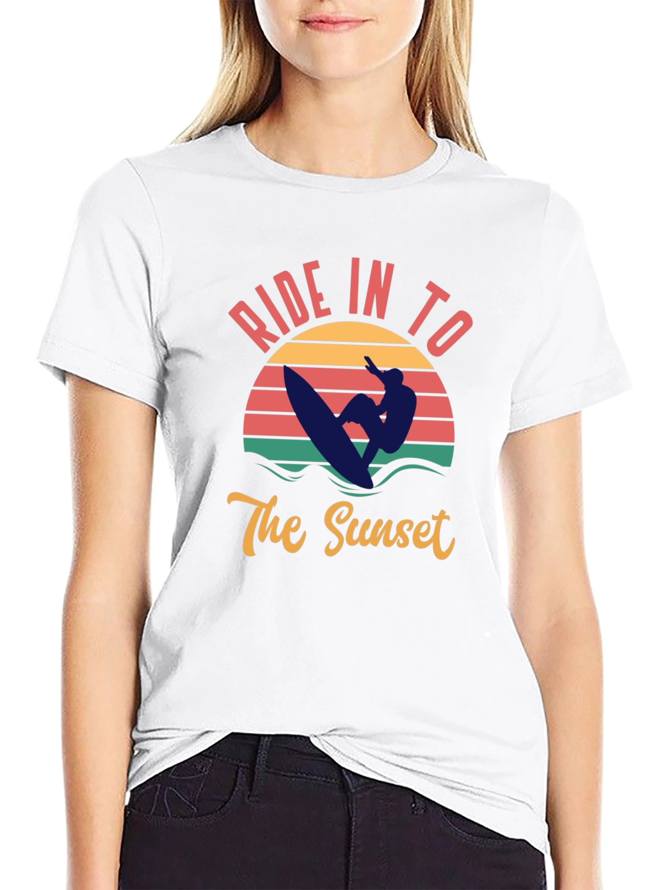 Sunset Ride T-Shirt - Surfer Graphic Tee