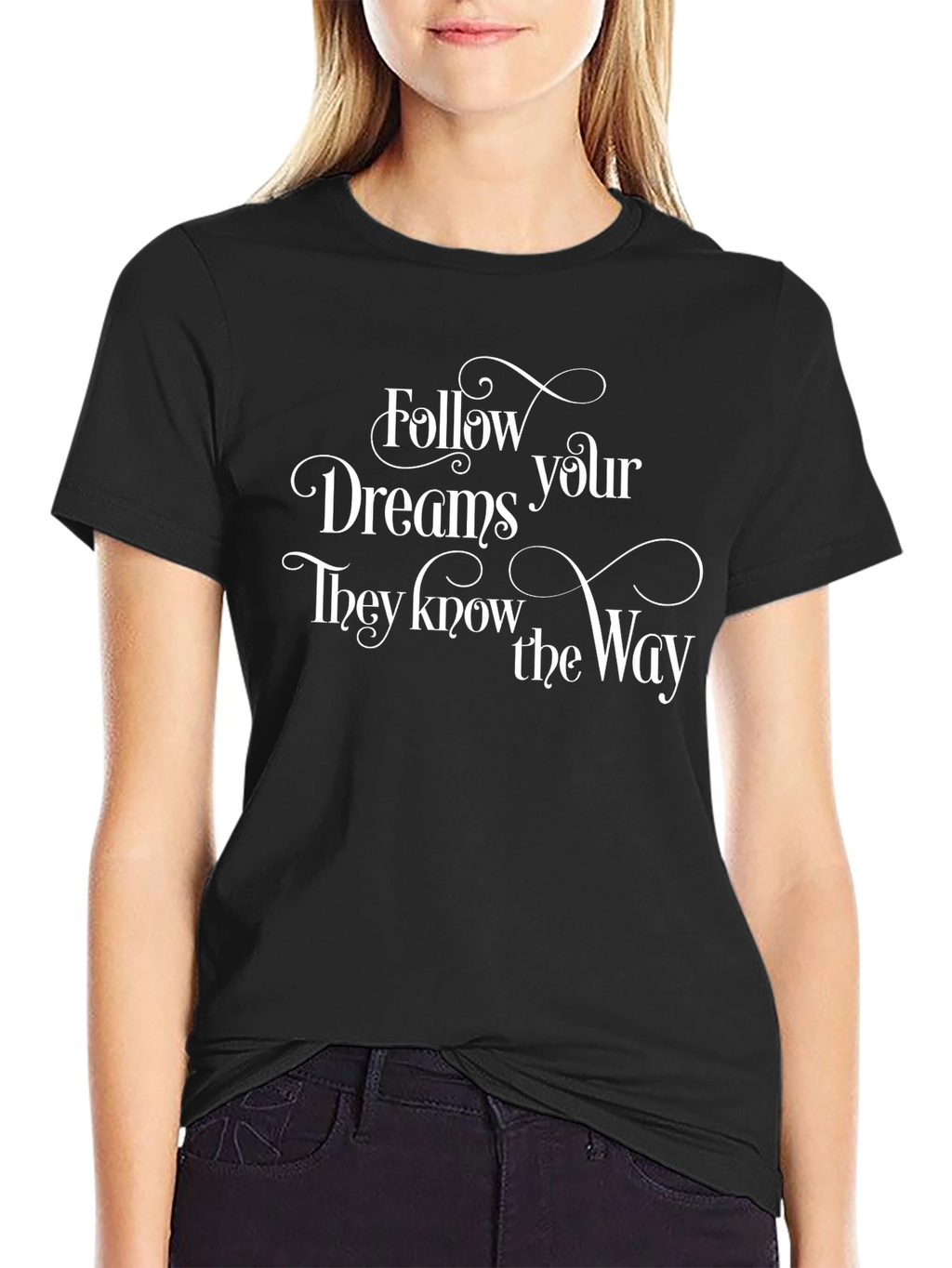 Follow Your Dreams Graphic Tee - Black T-Shirt