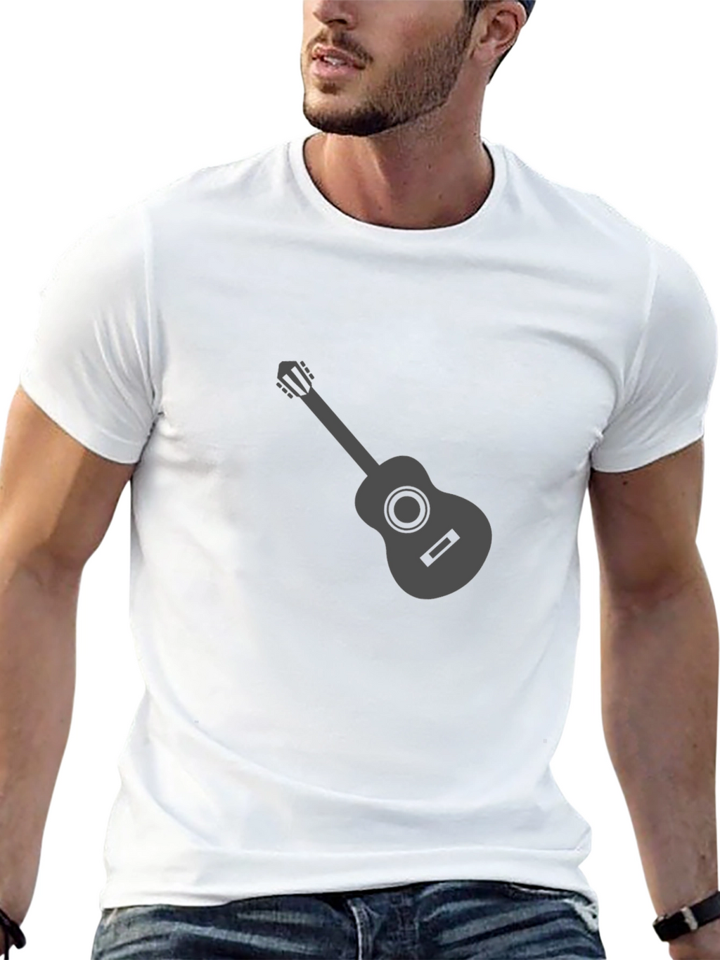 Guitar Graphic Tee - Casual Style