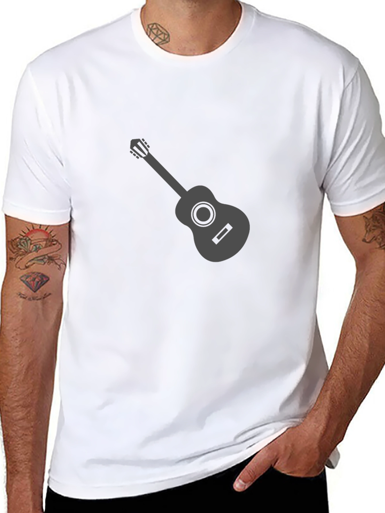 Guitar Graphic Tee - Casual Style