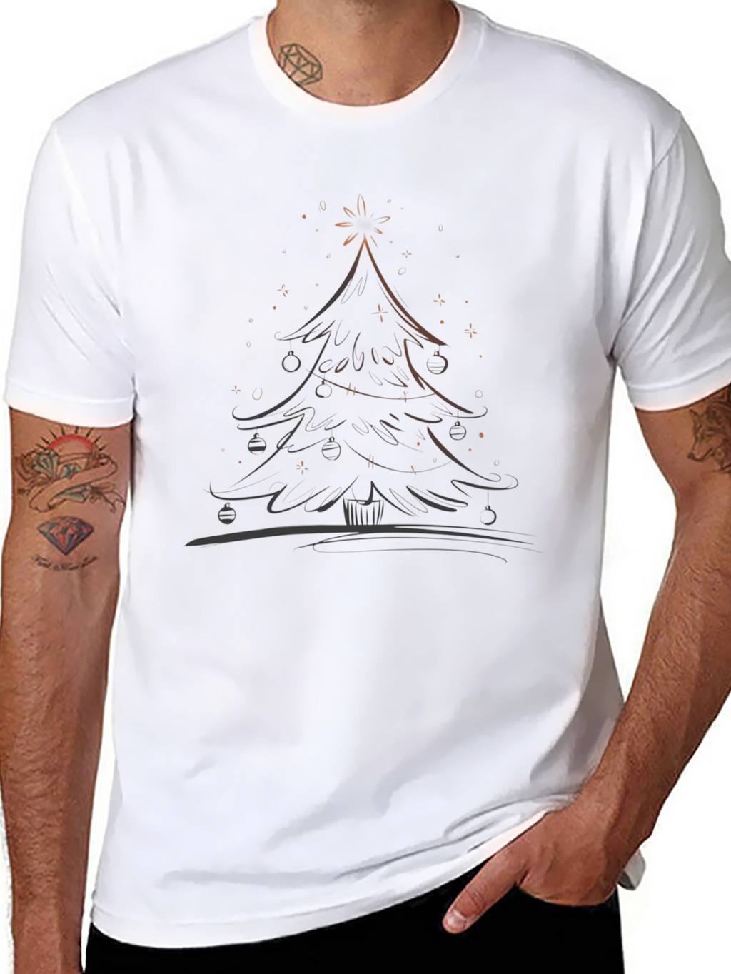 Christmas Tree Graphic Tee - Holiday Style