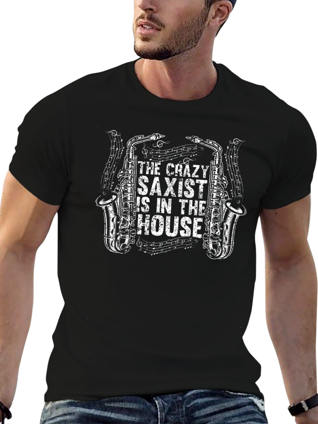 Crazy Saxist T-Shirt - Musical Instrument Tee