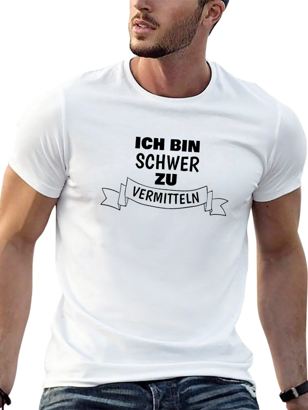 Ich Bin Schwer zu Vermitteln Black T-Shirt