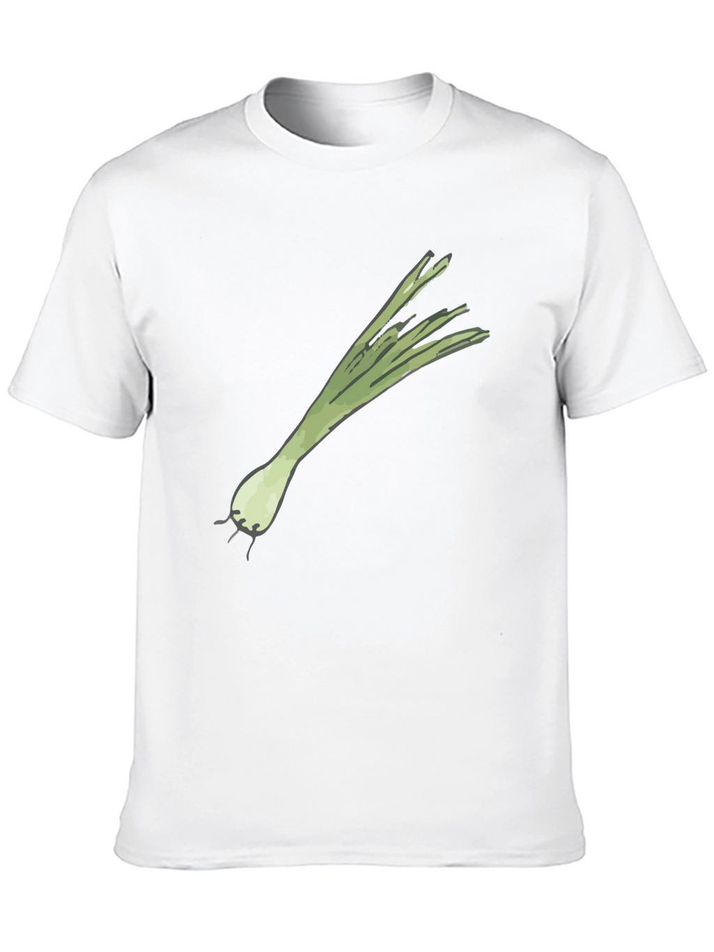Leek Graphic Tee - Black Cotton Casual T-Shirt