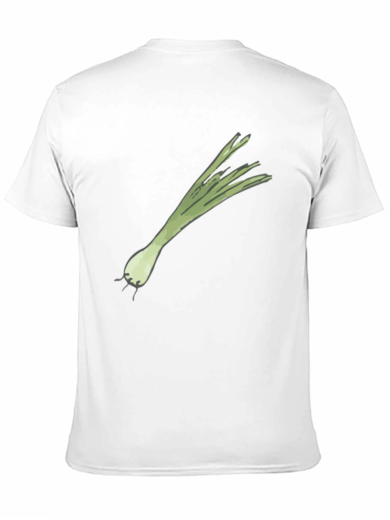Leek Graphic Tee - Black Cotton Casual T-Shirt