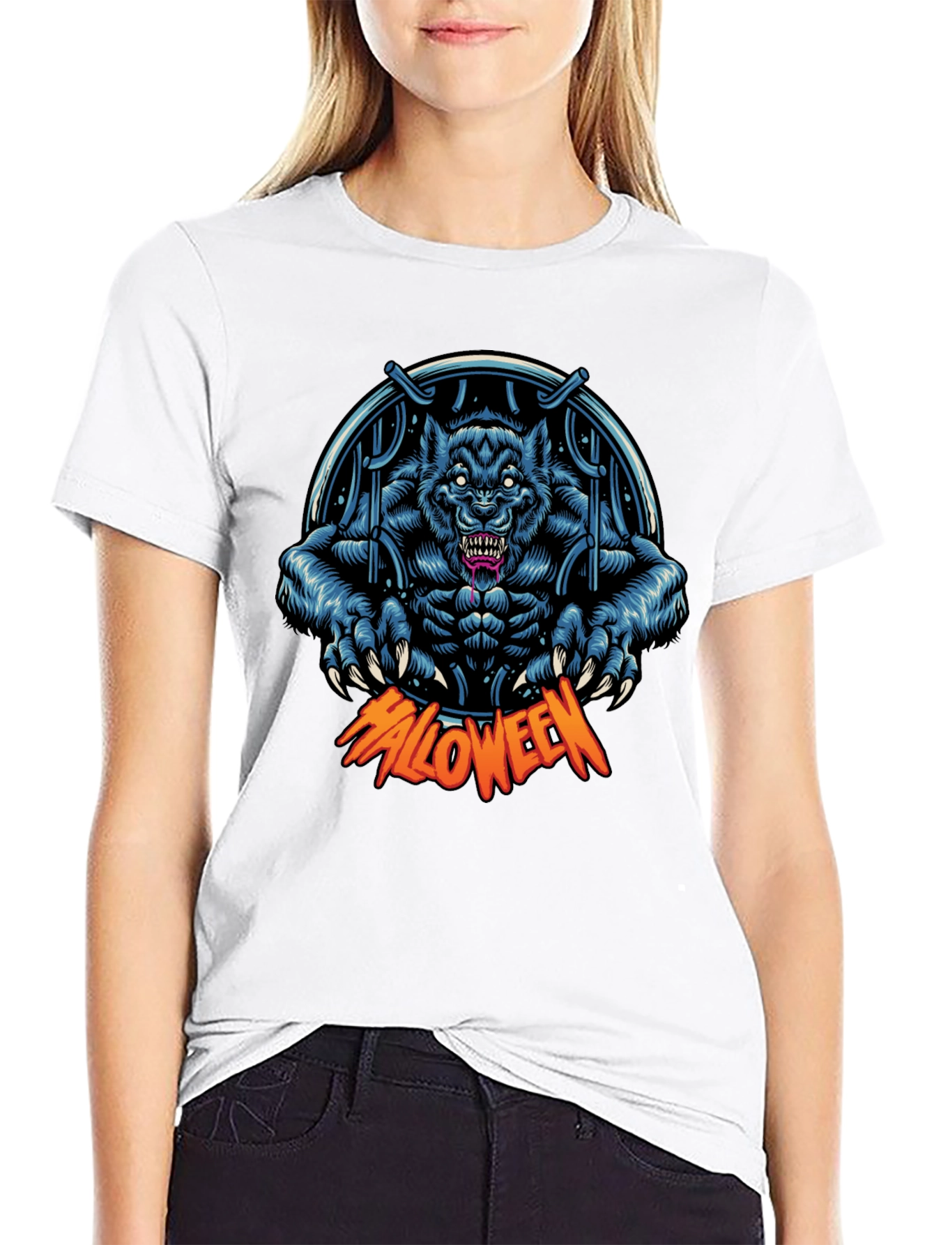 Halloween Werewolf T-Shirt - Spooky Season Apparel