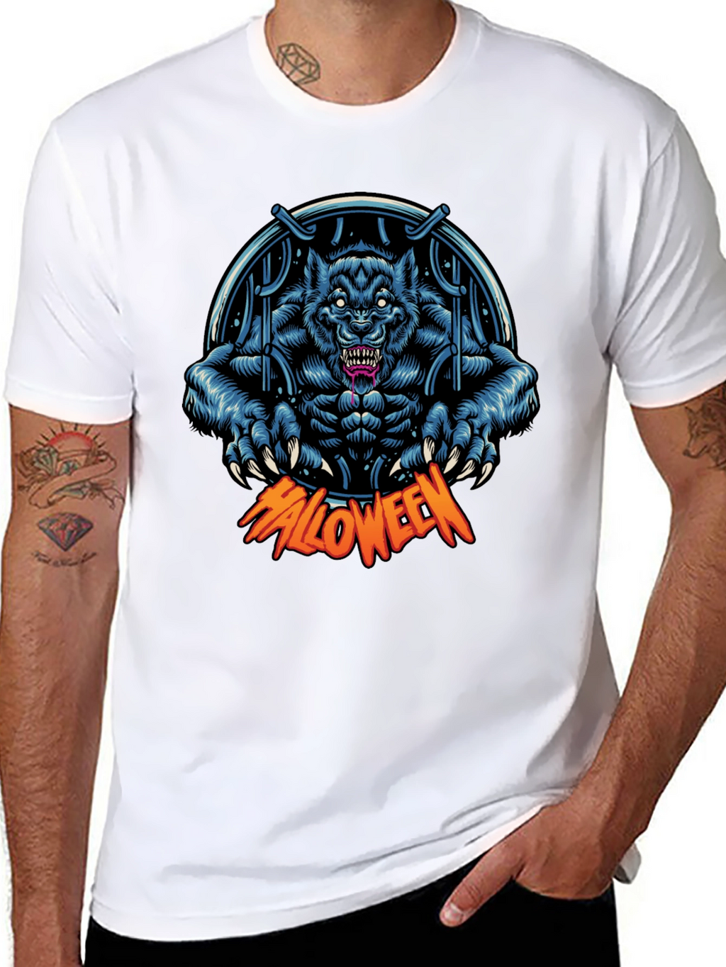Halloween Werewolf T-Shirt - Spooky Season Apparel
