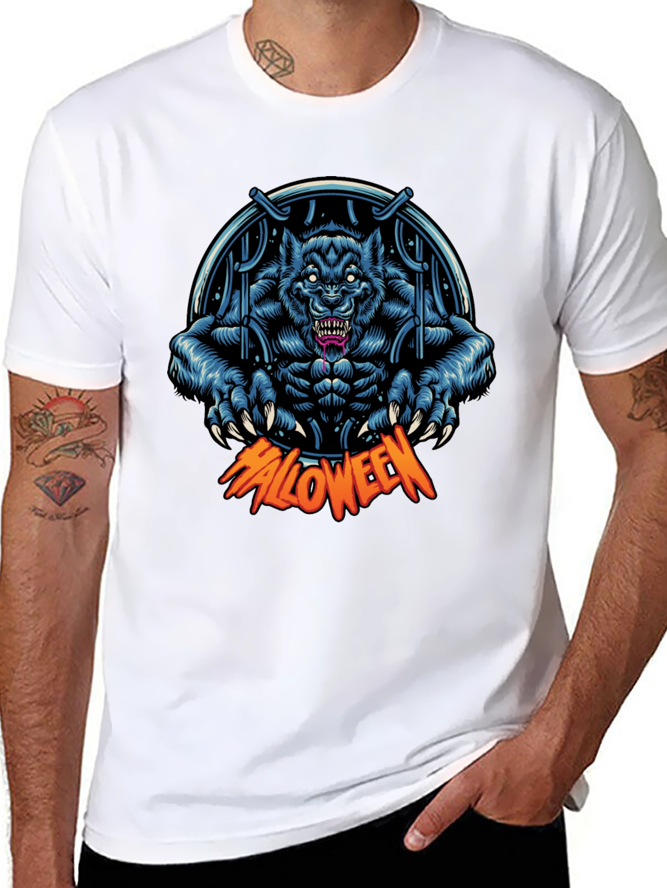 Halloween Werewolf T-Shirt - Spooky Season Apparel