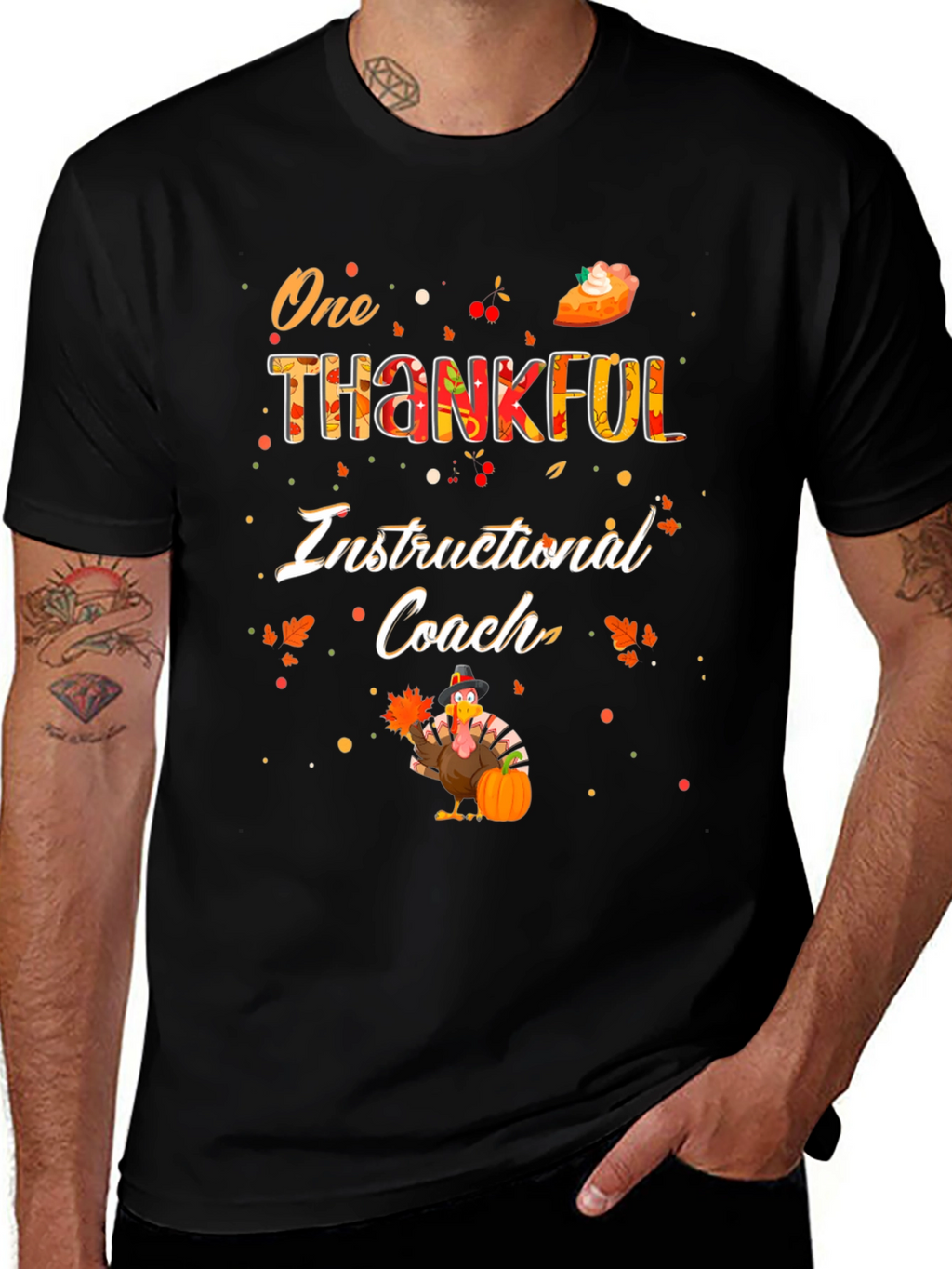 One Thankful Instructional Coach Thanksgiving T-Shirt