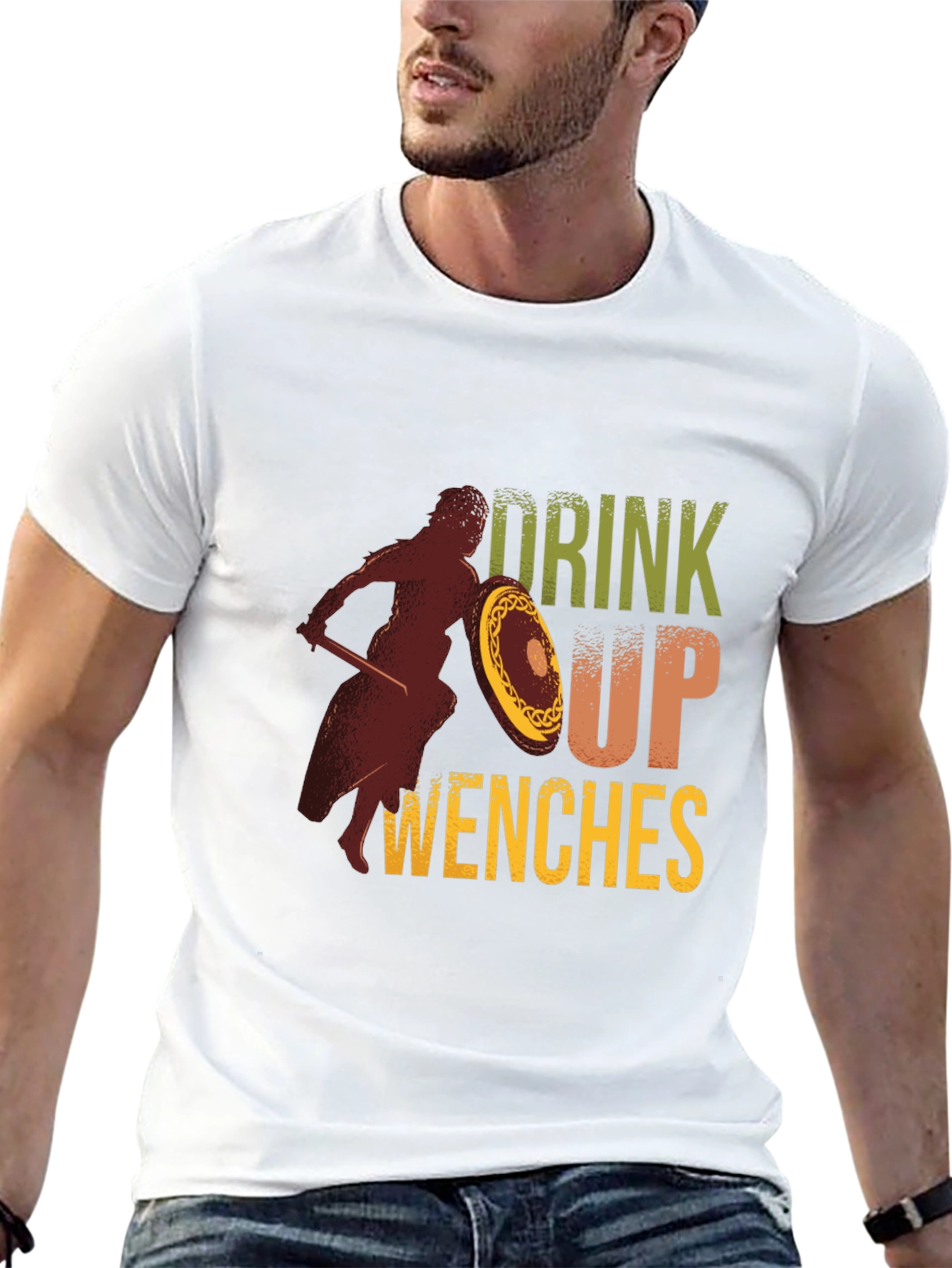Drink Up Wenches T-Shirt - Black Graphic Tee