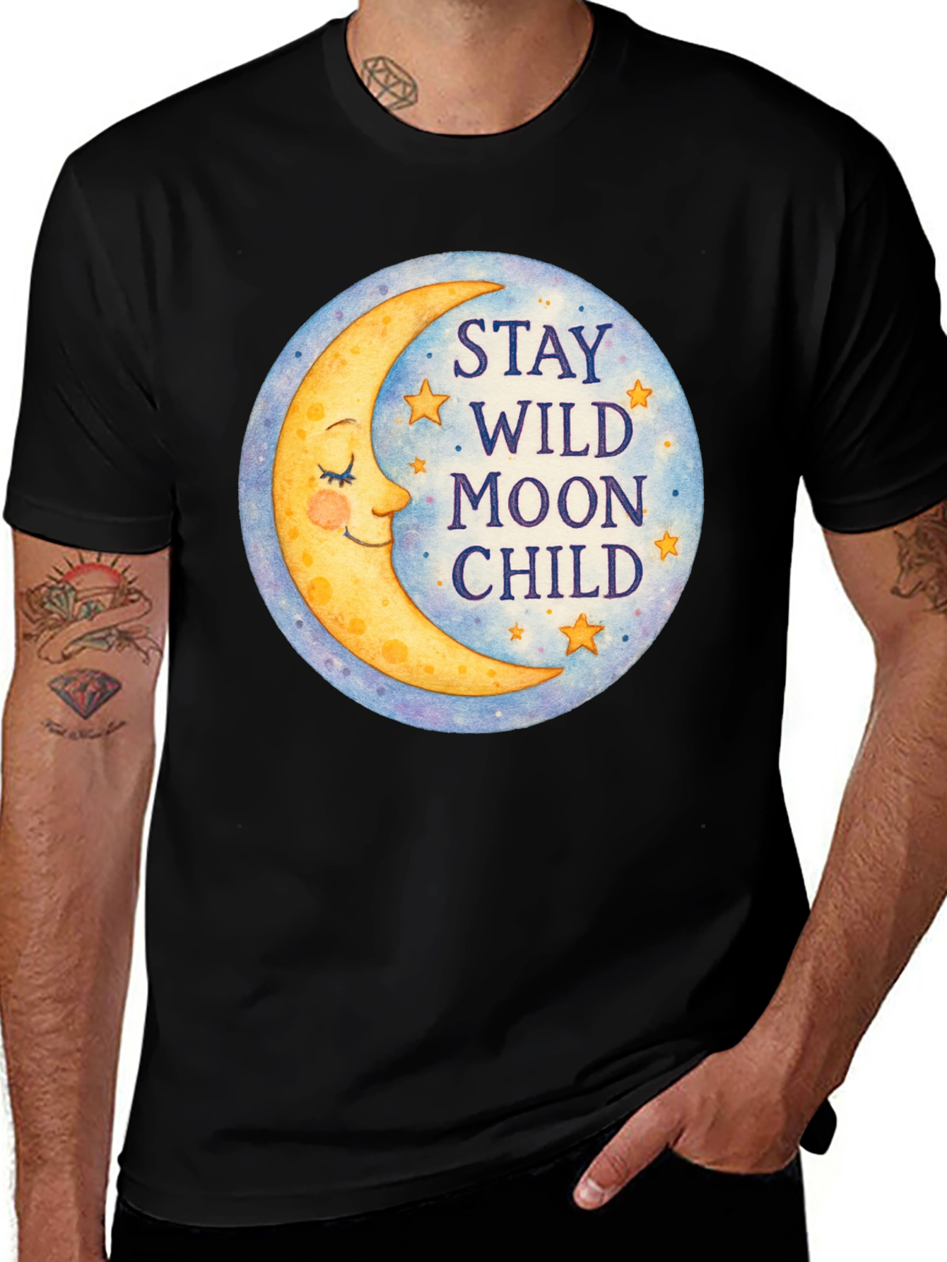 Stay Wild Moon Child Graphic Tee - Celestial T-Shirt