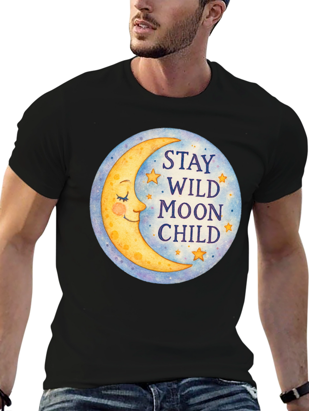 Stay Wild Moon Child Graphic Tee - Celestial T-Shirt