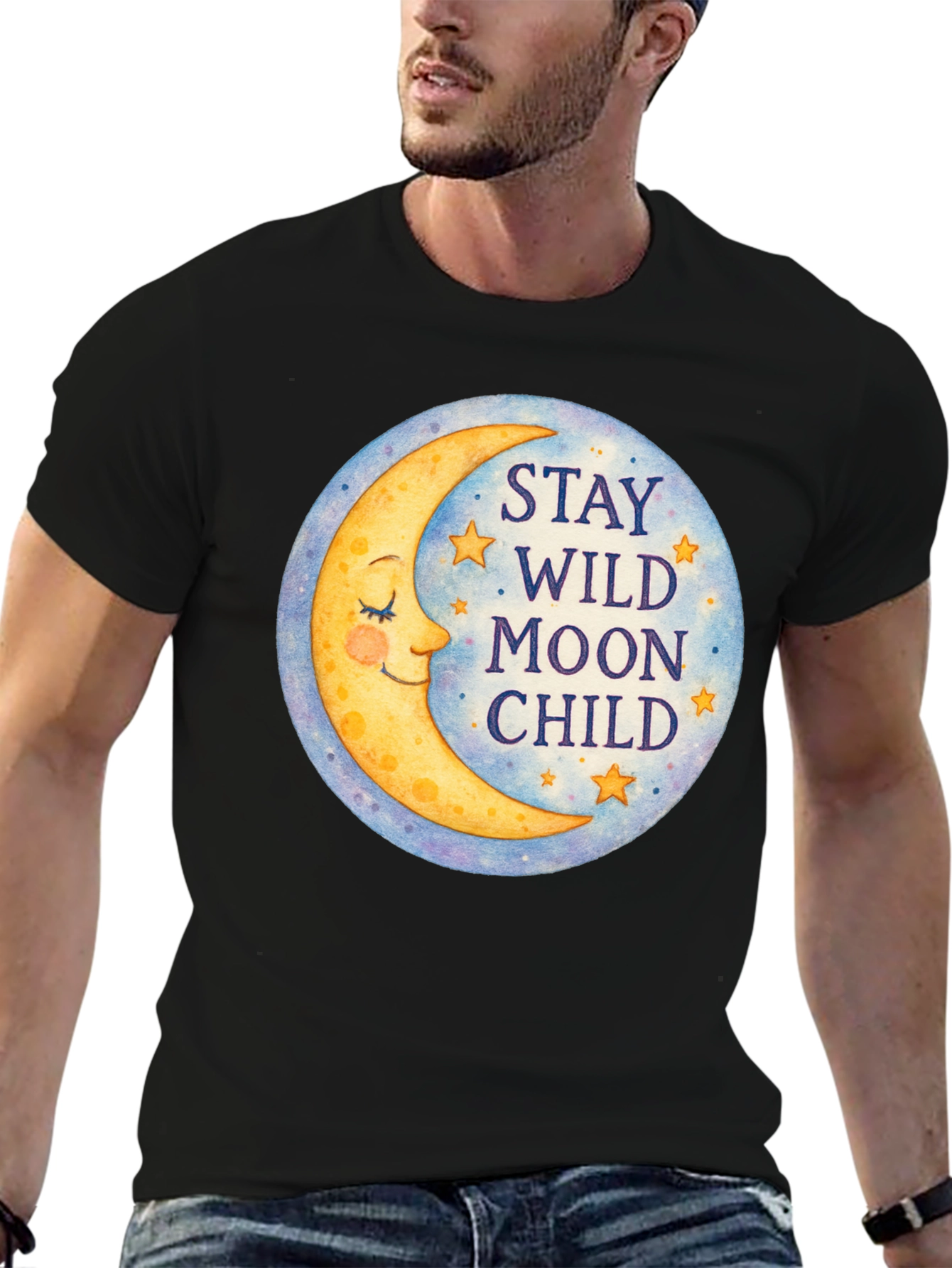 Stay Wild Moon Child Graphic Tee - Celestial T-Shirt