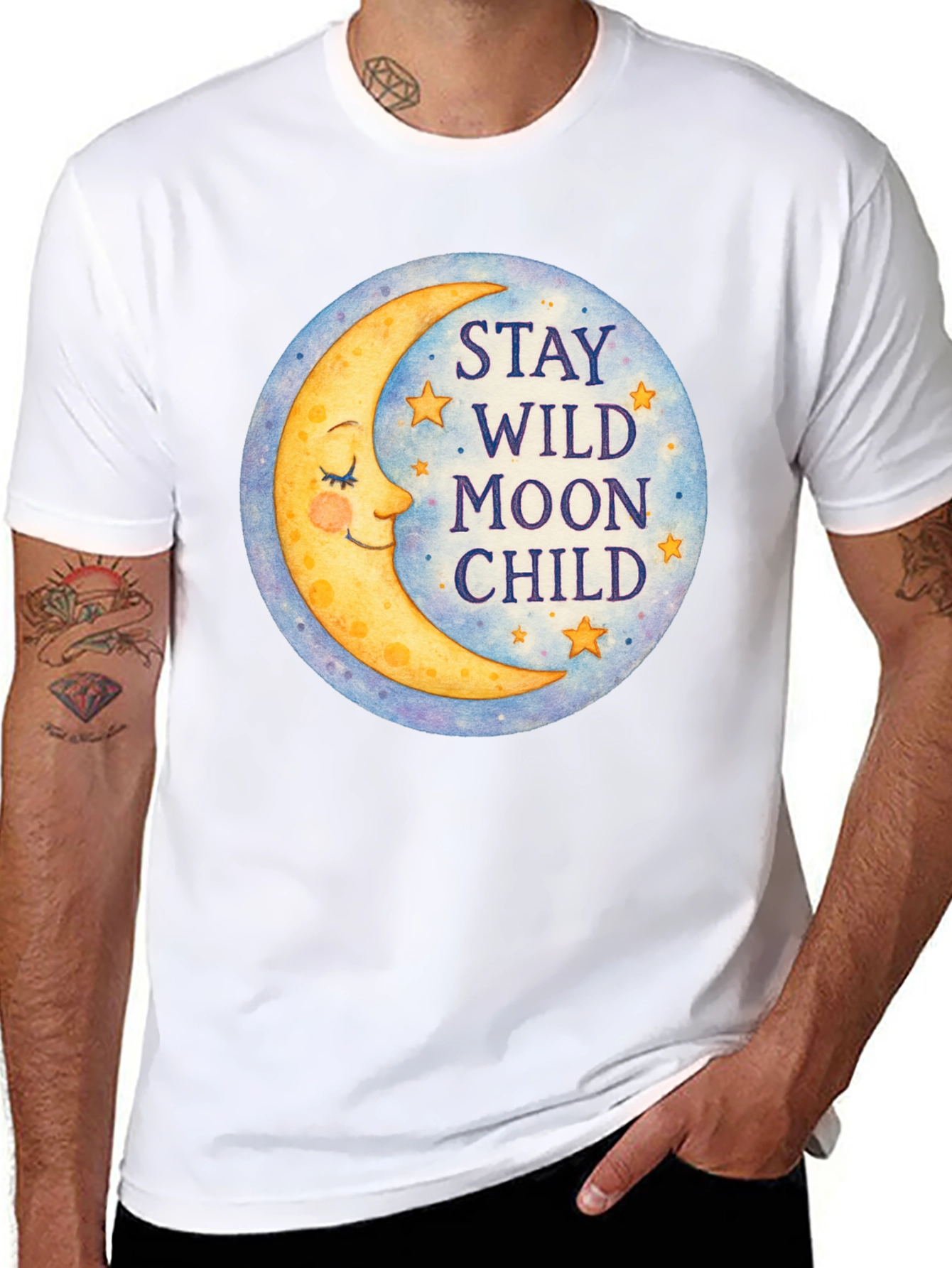 Stay Wild Moon Child Graphic Tee - Celestial T-Shirt