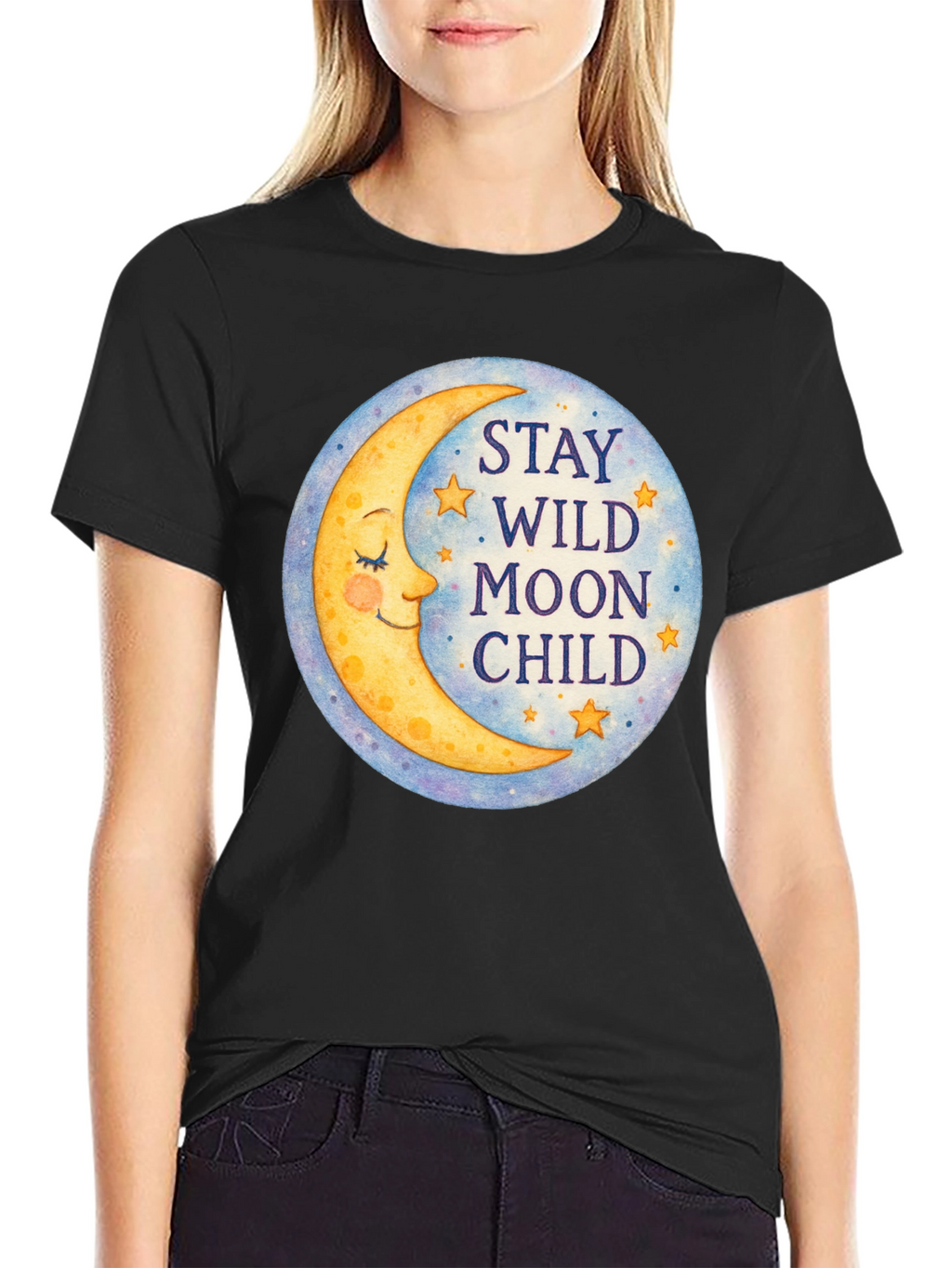 Stay Wild Moon Child Graphic Tee - Celestial T-Shirt