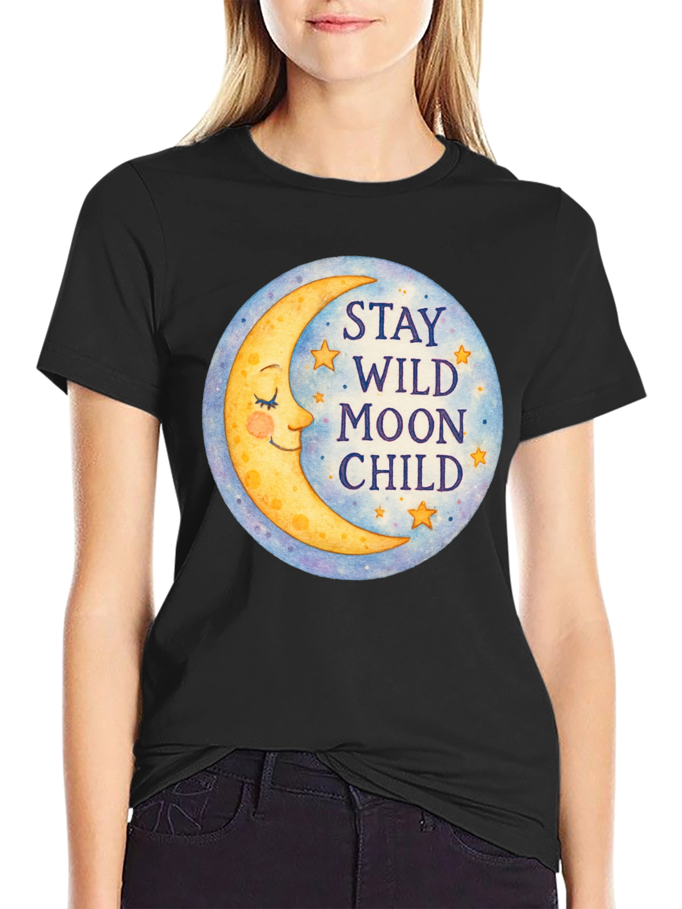 Stay Wild Moon Child Graphic Tee - Celestial T-Shirt