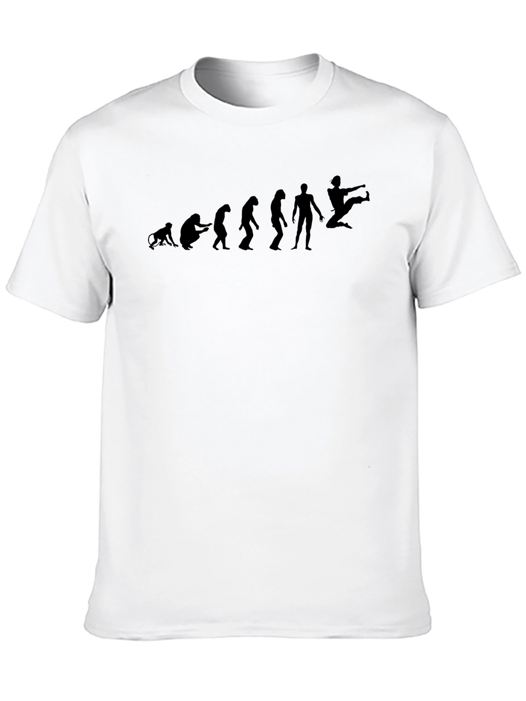 Evolution of Kick T-Shirt - Black Martial Arts