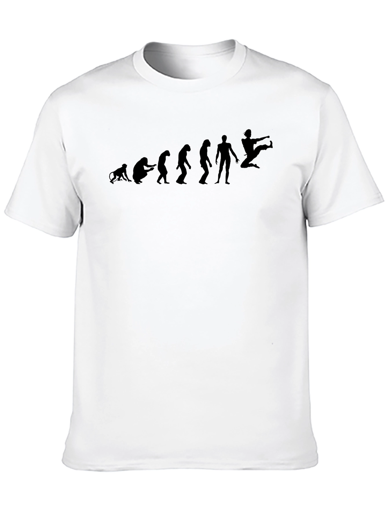 Evolution of Kick T-Shirt - Black Martial Arts