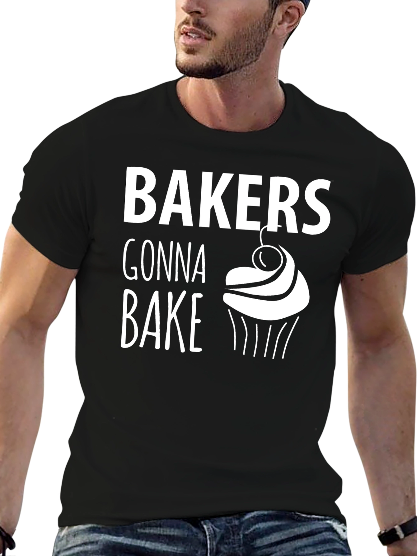 Bakers Gonna Bake T-Shirt - Black Cupcake Design