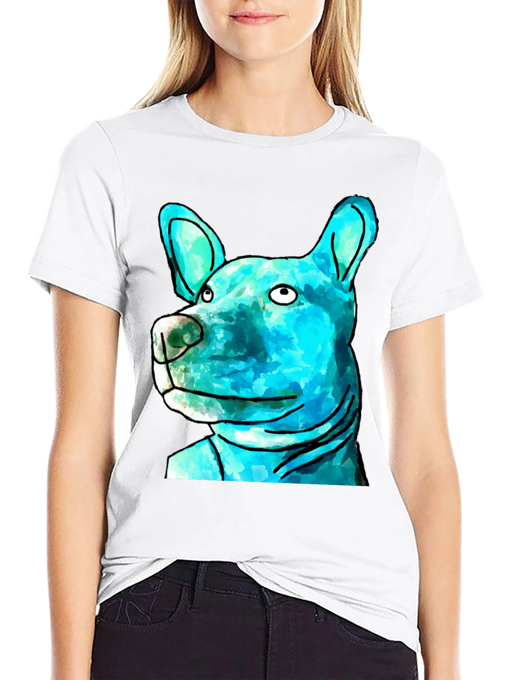 Dog Graphic Print T-Shirt