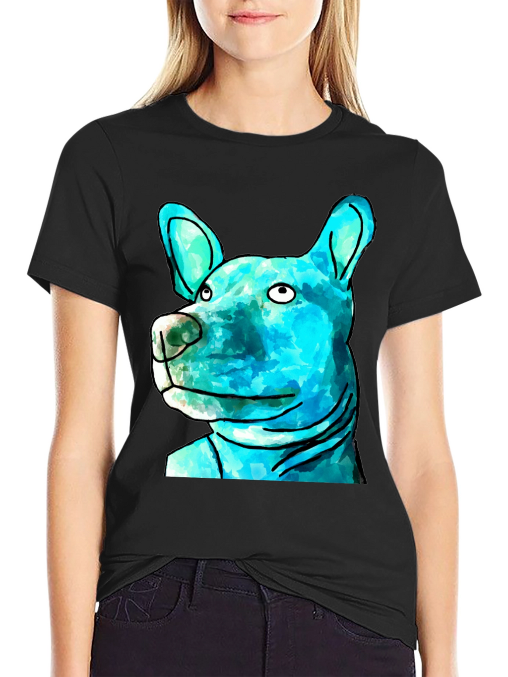 Dog Graphic Print T-Shirt