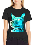 Dog Graphic Print T-Shirt