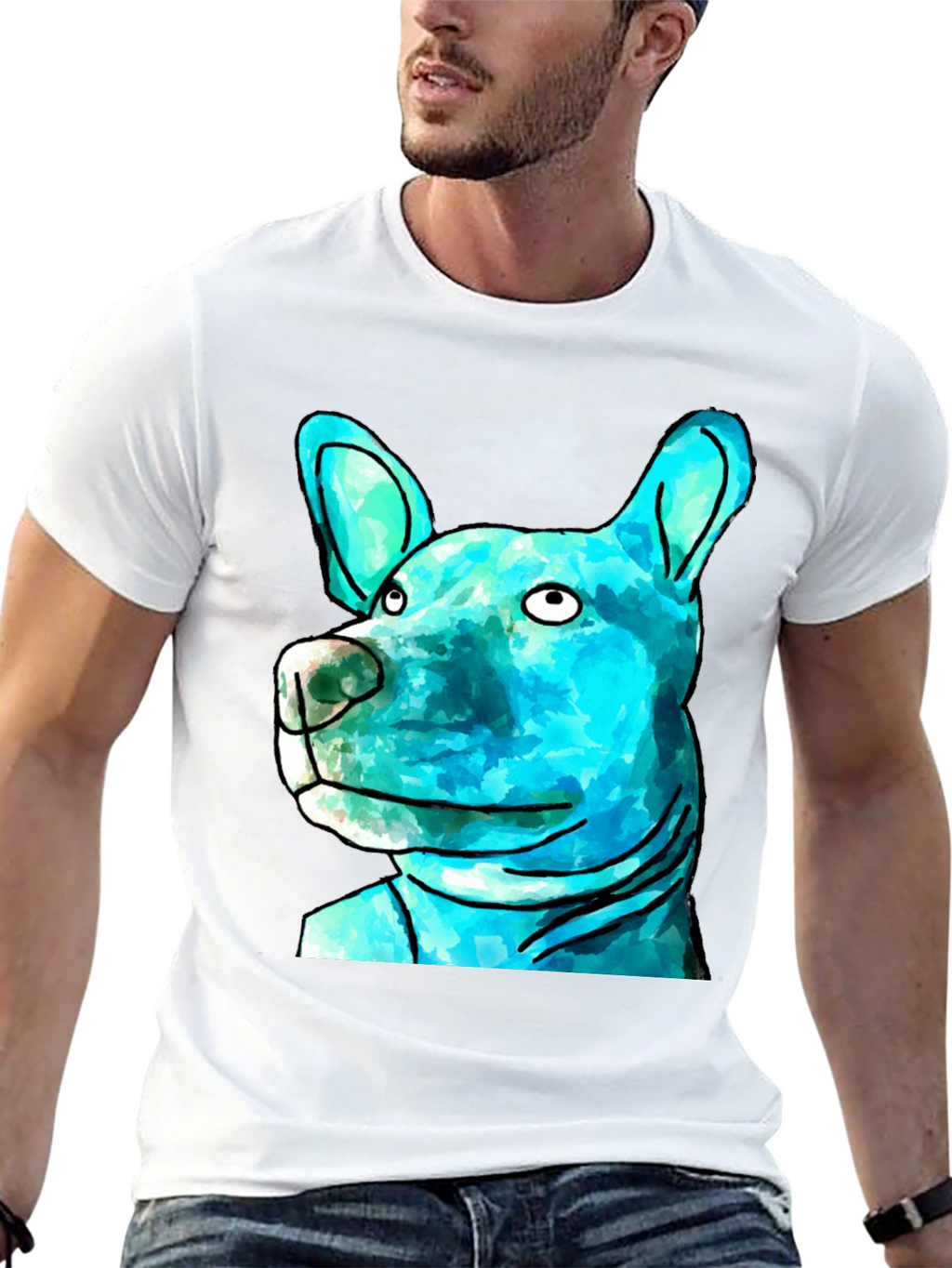 Dog Graphic Print T-Shirt