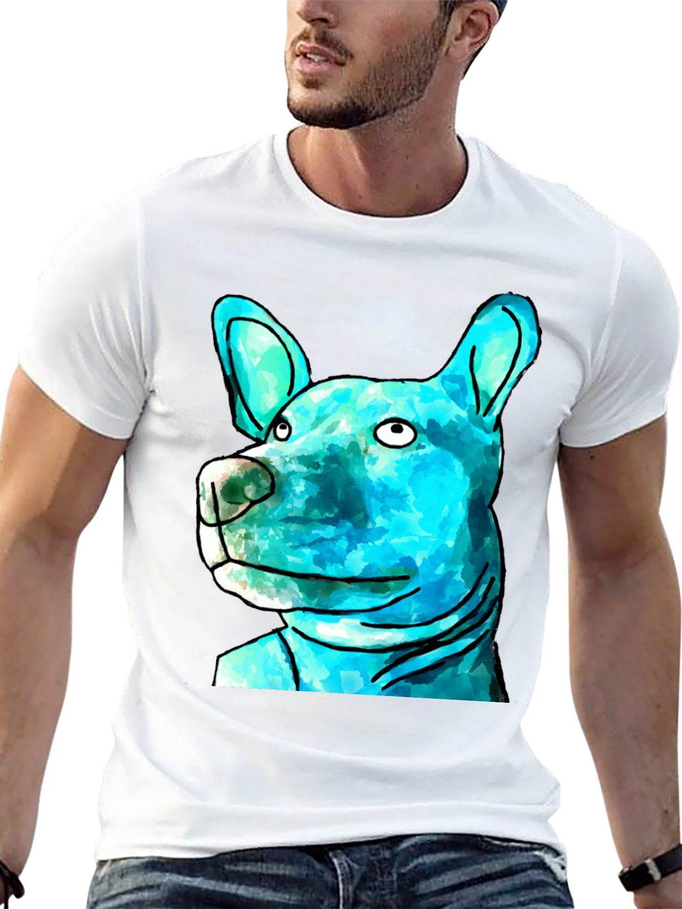 Dog Graphic Print T-Shirt