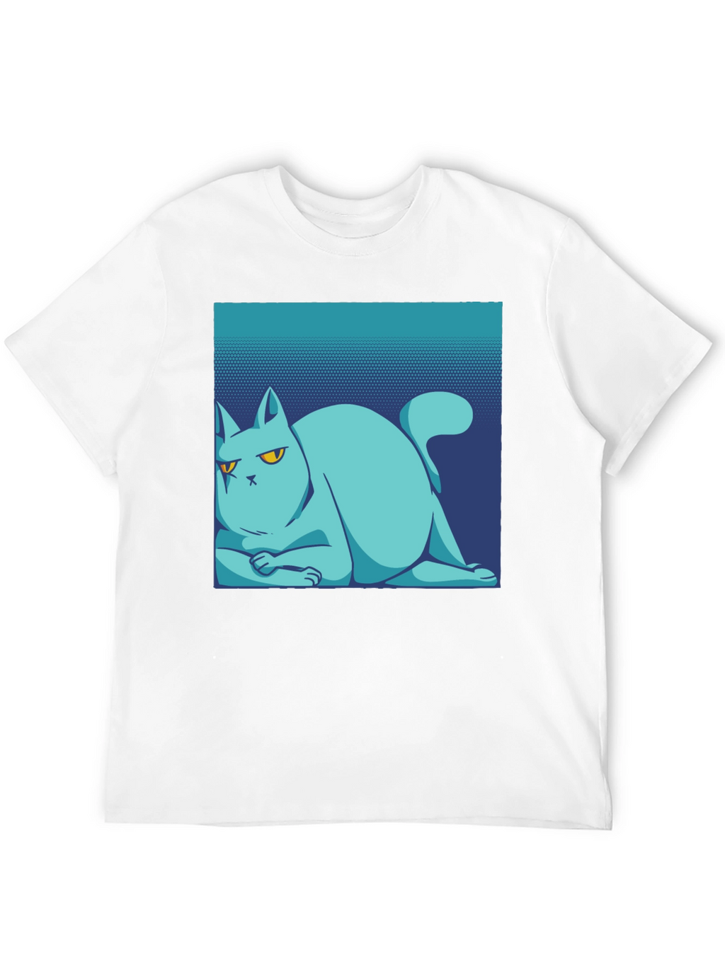Cool Cat Tee: Black Cotton T-Shirt with Unique Graphic
