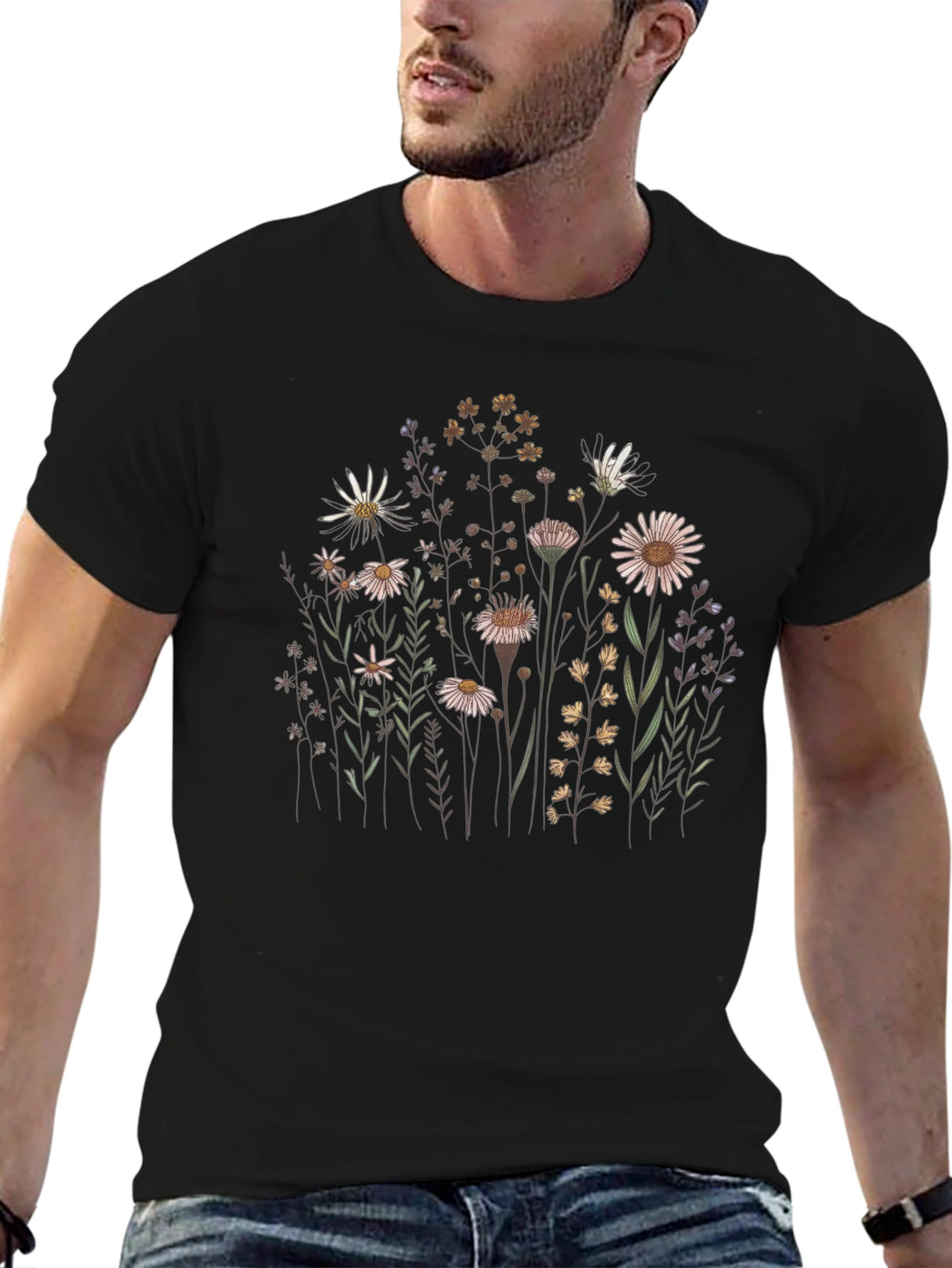 Wildflower Graphic Tee - Nature Inspired Unisex T-Shirt