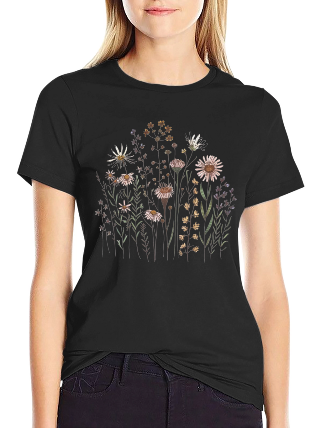 Wildflower Graphic Tee - Nature Inspired Unisex T-Shirt