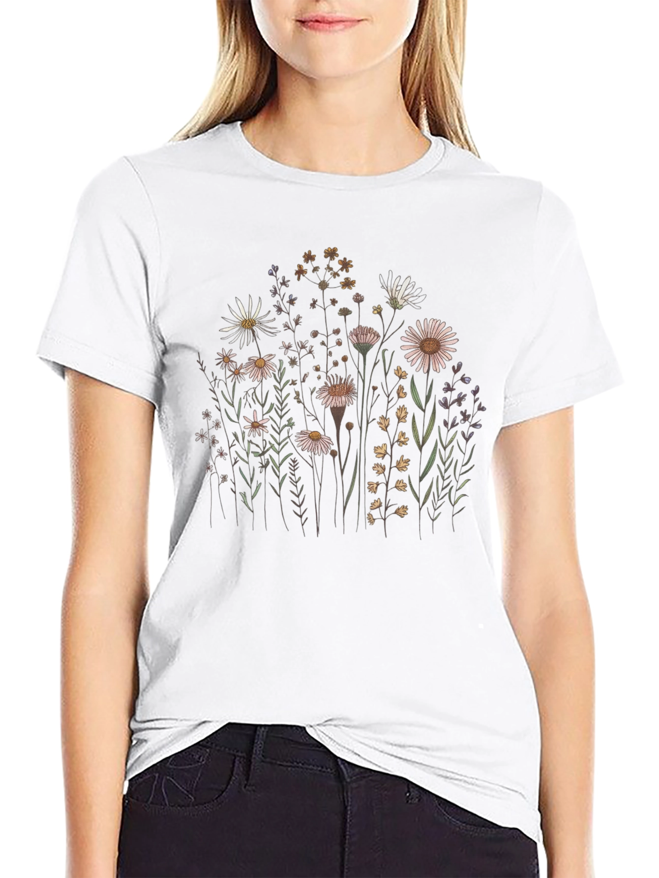 Wildflower Graphic Tee - Nature Inspired Unisex T-Shirt