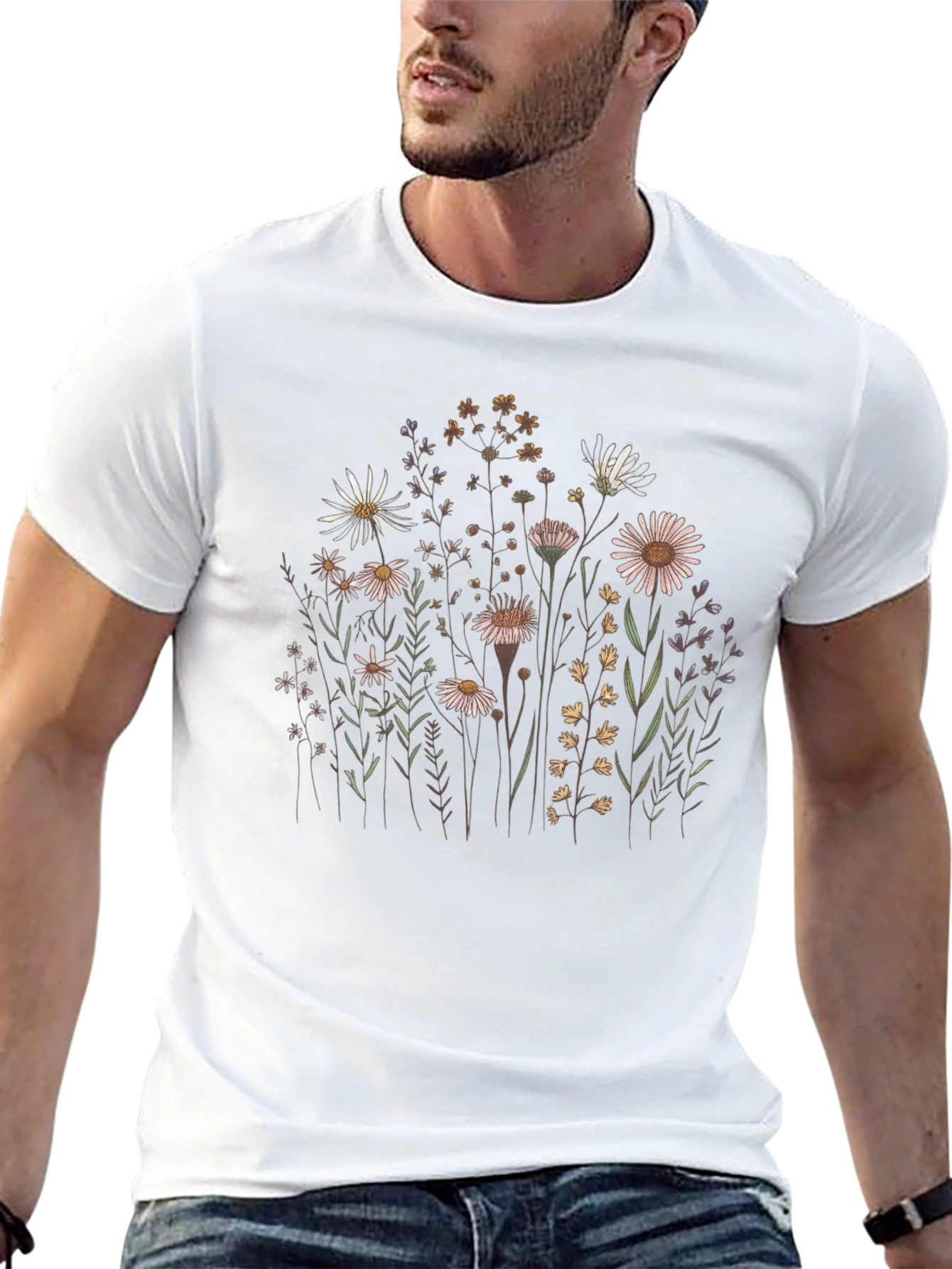 Wildflower Graphic Tee - Nature Inspired Unisex T-Shirt