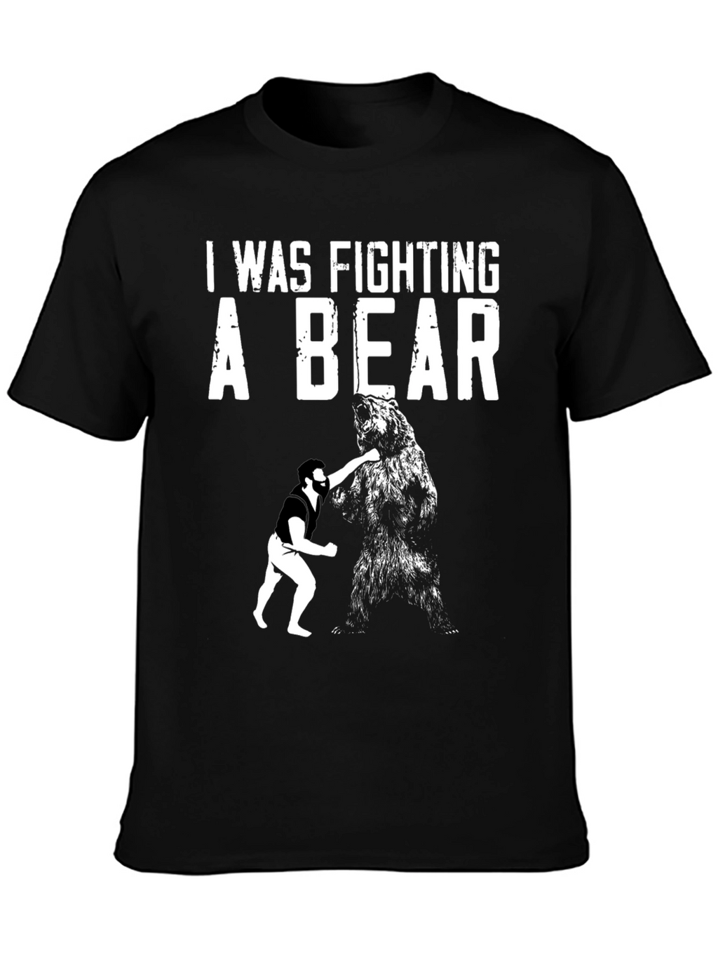 Fighting a Bear Graphic T-Shirt
