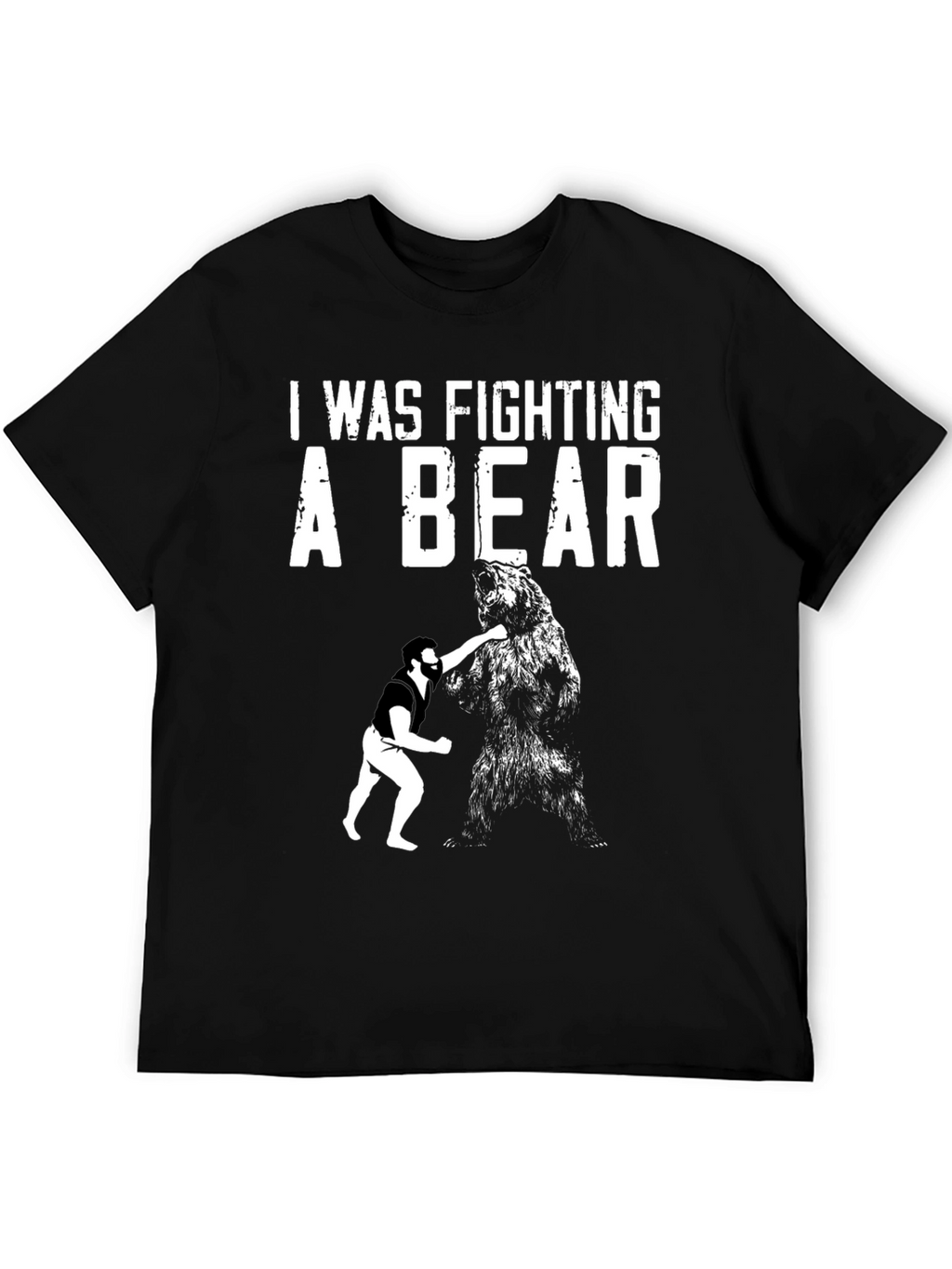Fighting a Bear Graphic T-Shirt