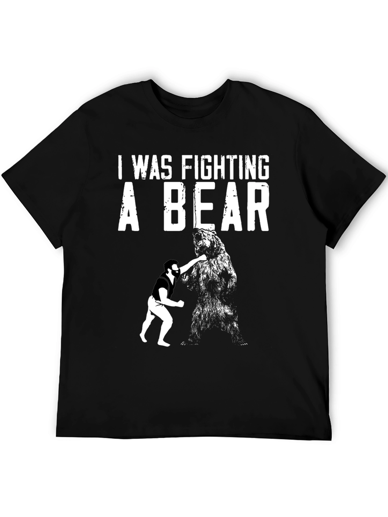 Fighting a Bear Graphic T-Shirt