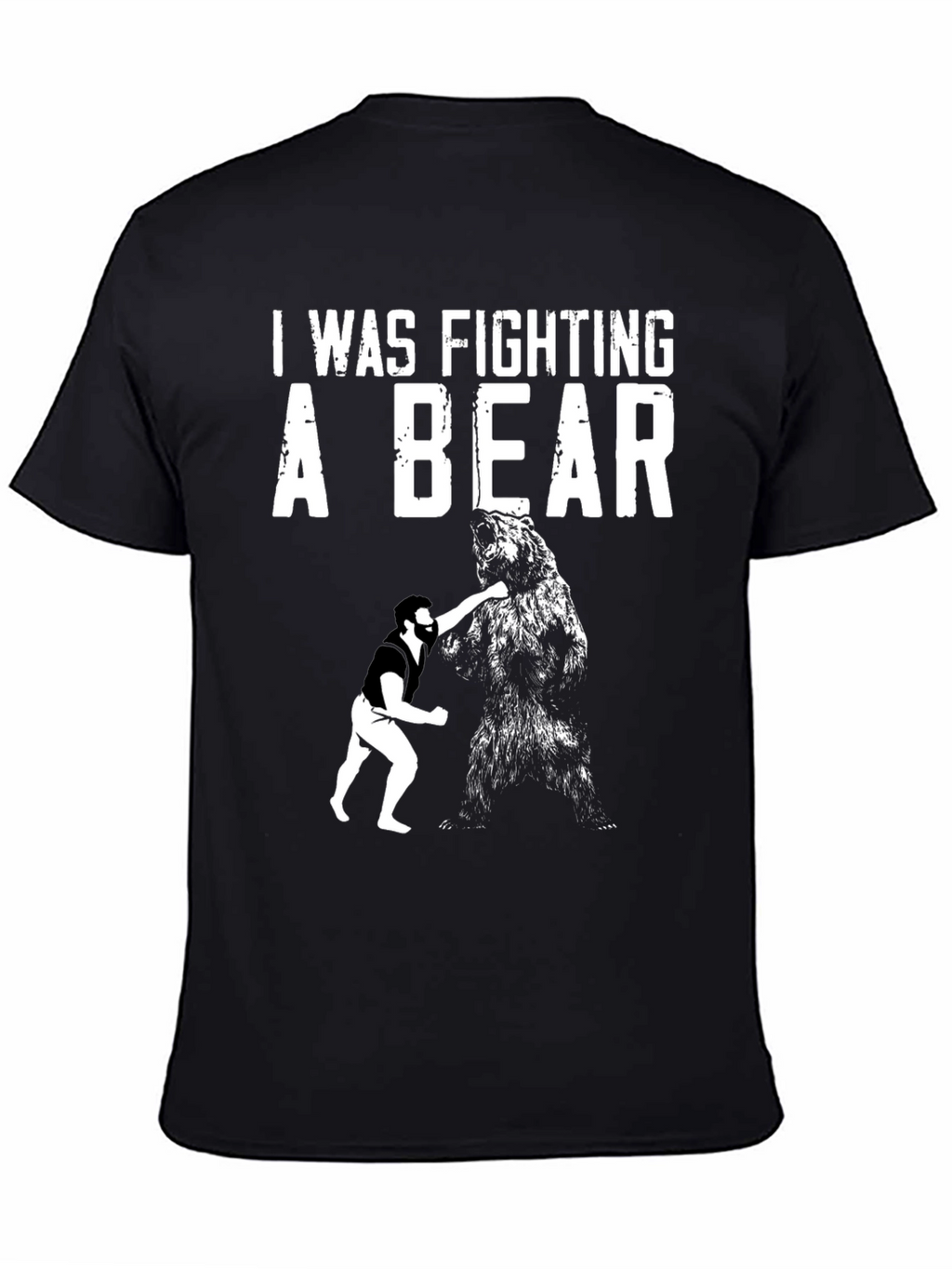 Fighting a Bear Graphic T-Shirt