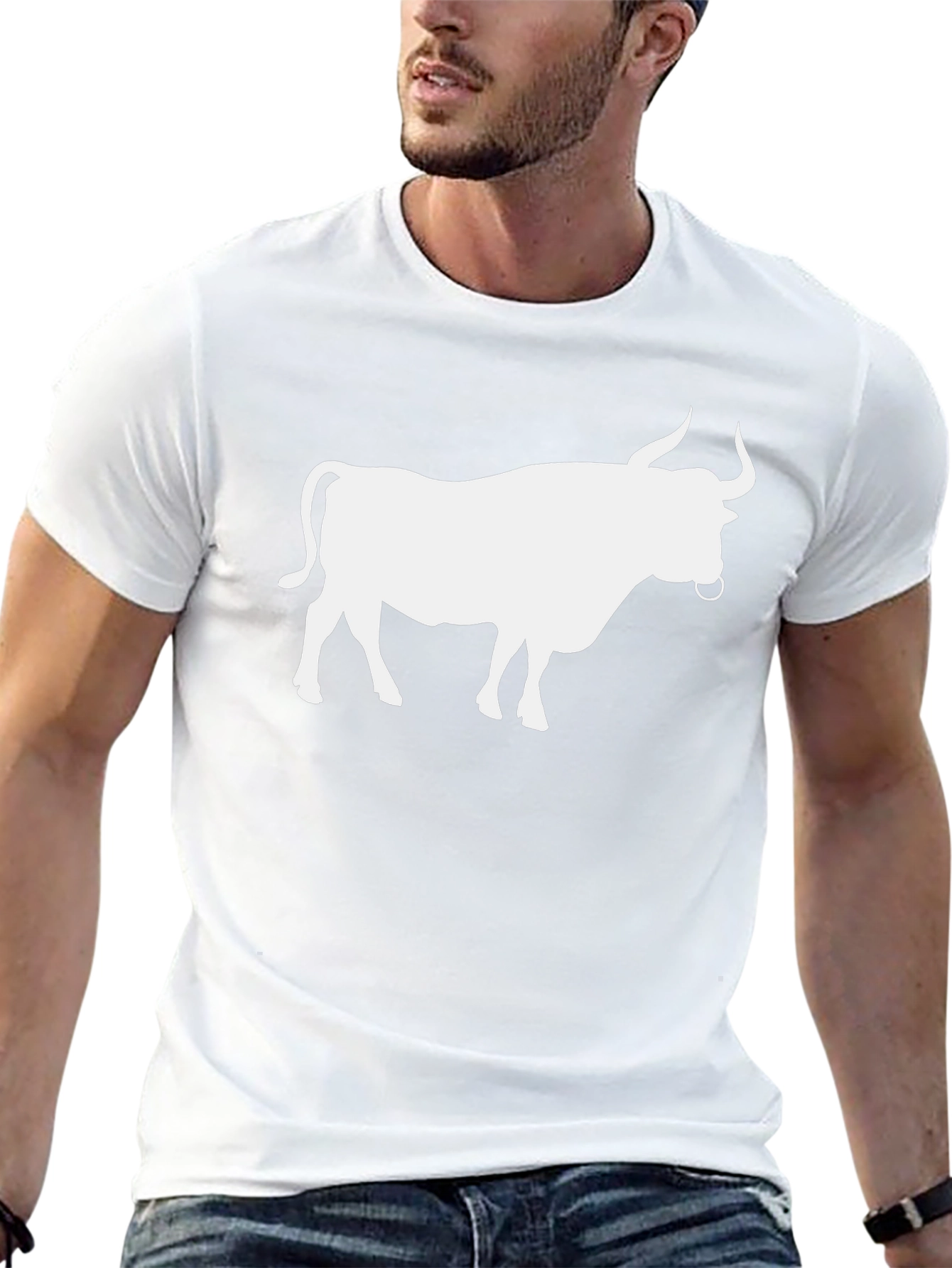 Bull Graphic Tee - Cool Animal Design