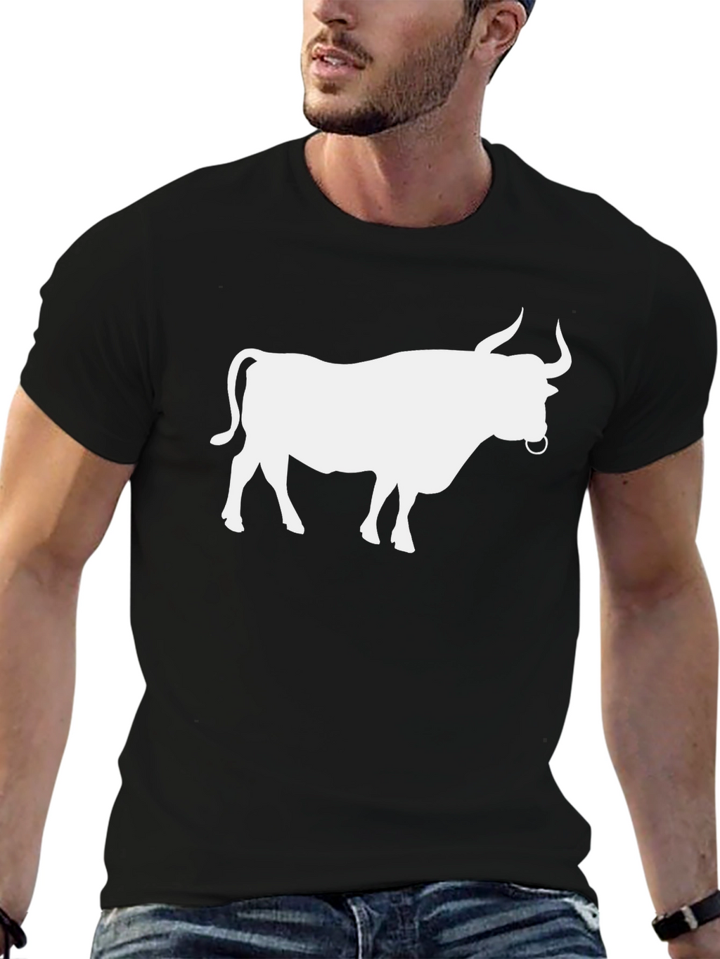 Bull Graphic Tee - Cool Animal Design