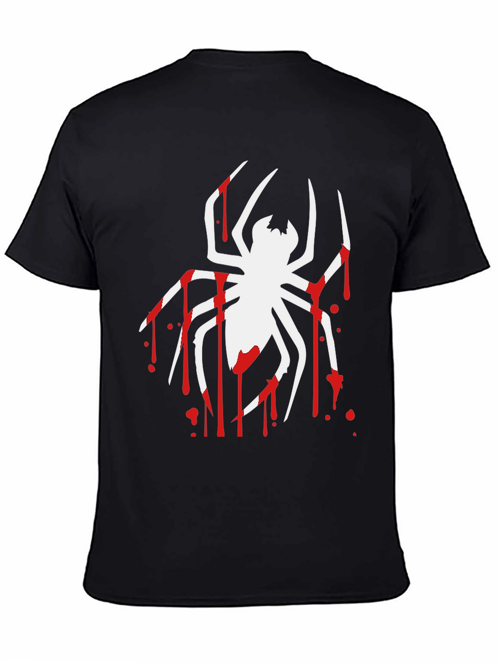 Spider Drip Graphic Tee - Bold Black Cotton T-Shirt