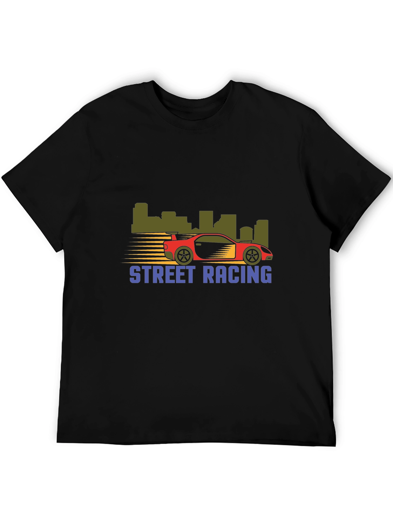 Street Racing Graphic T-Shirt - Black