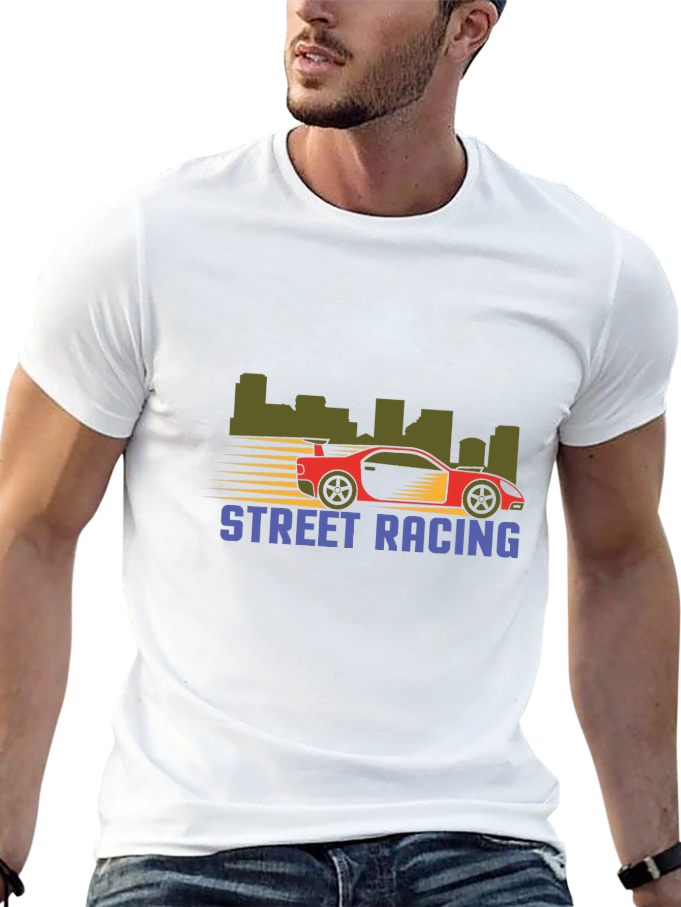 Street Racing Graphic T-Shirt - Black