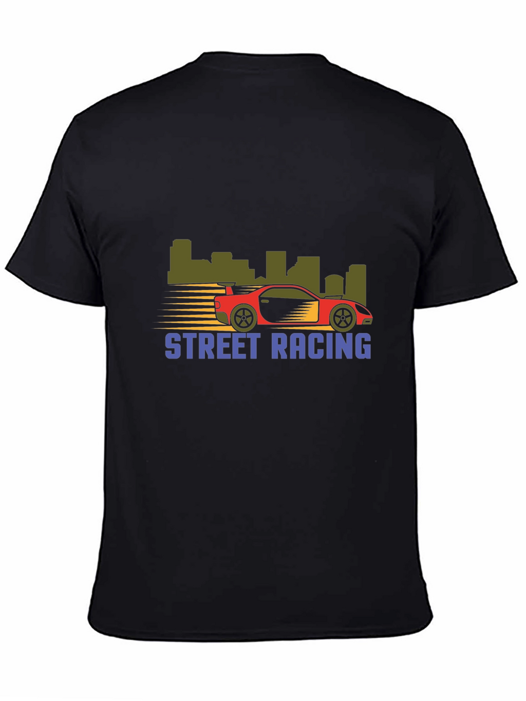 Street Racing Graphic T-Shirt - Black