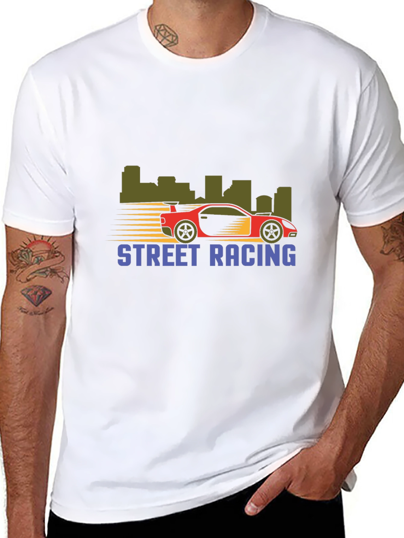 Street Racing Graphic T-Shirt - Black