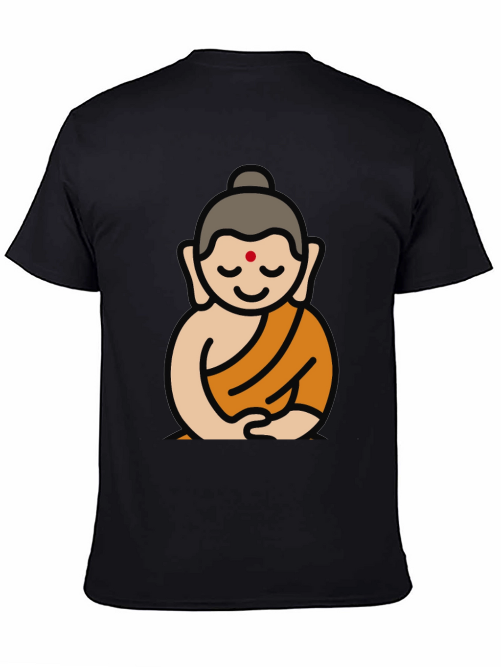 Buddha Graphic Black T-Shirt - Spiritual Design
