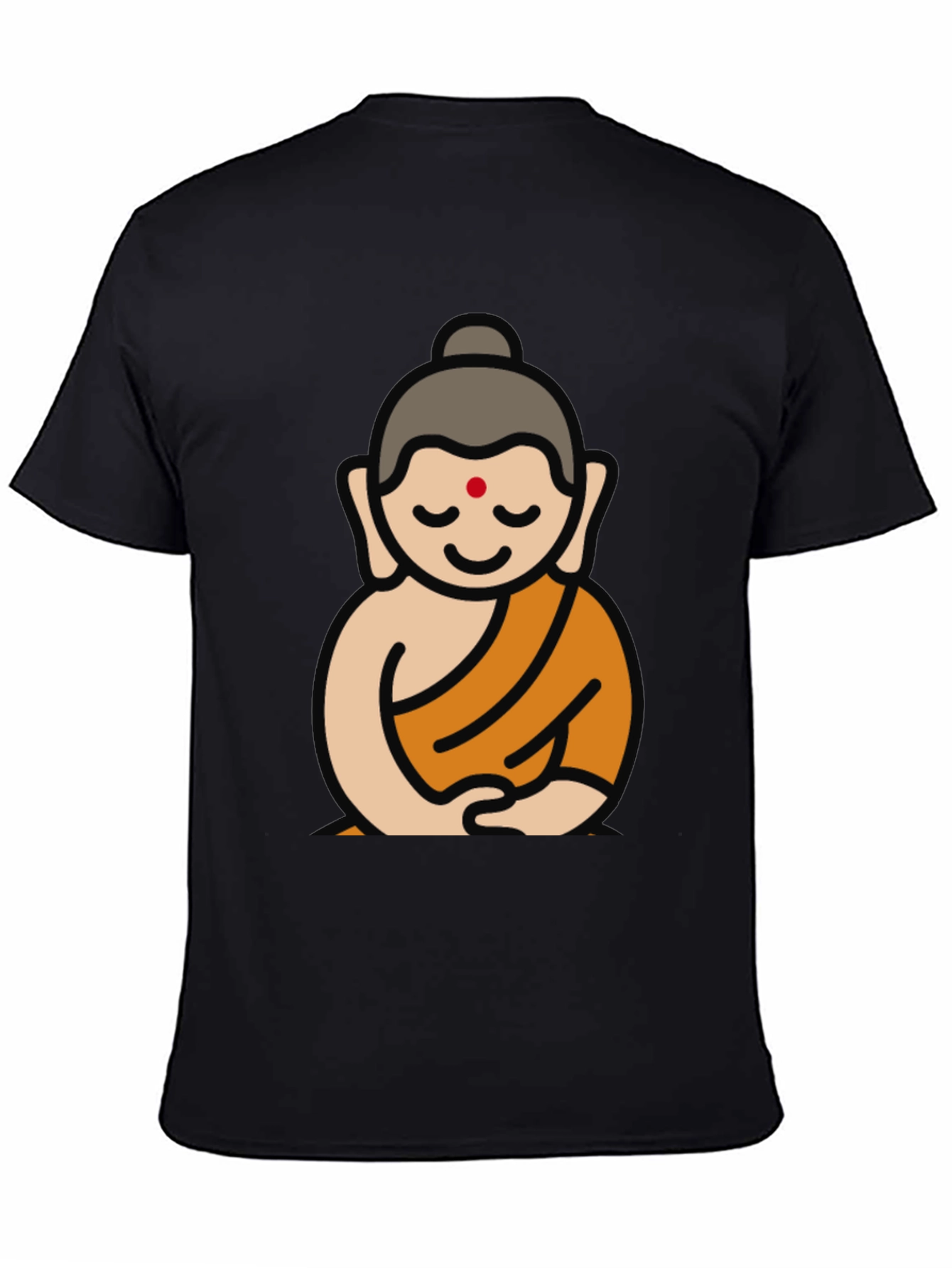 Buddha Graphic Black T-Shirt - Spiritual Design