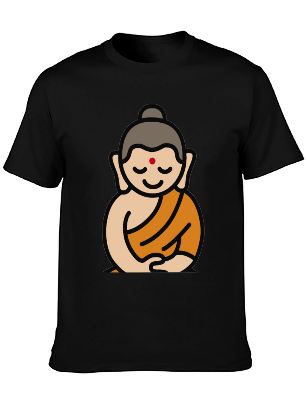 Buddha Graphic Black T-Shirt - Spiritual Design