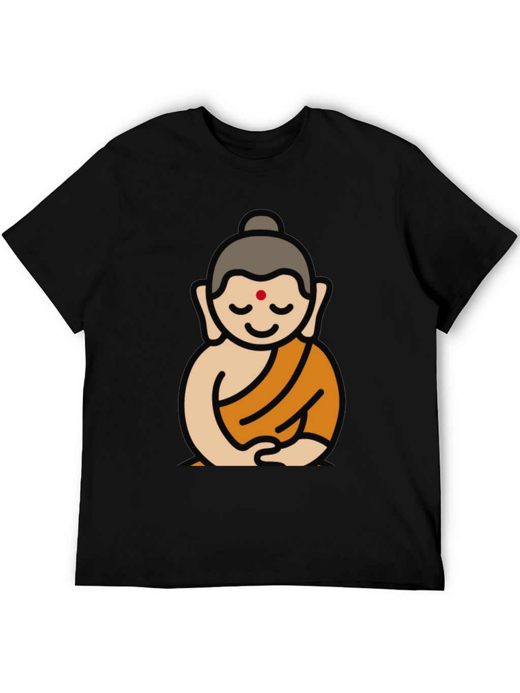 Buddha Graphic Black T-Shirt - Spiritual Design