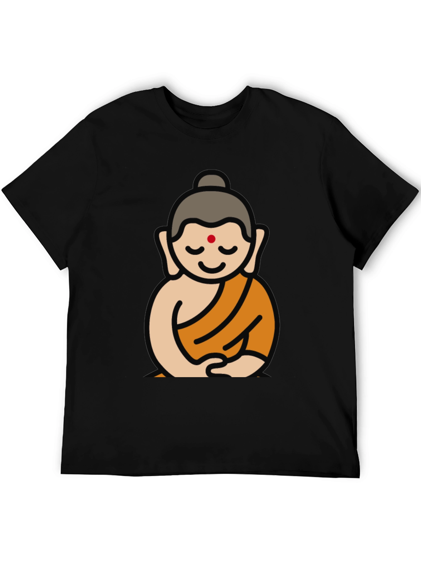 Buddha Graphic Black T-Shirt - Spiritual Design